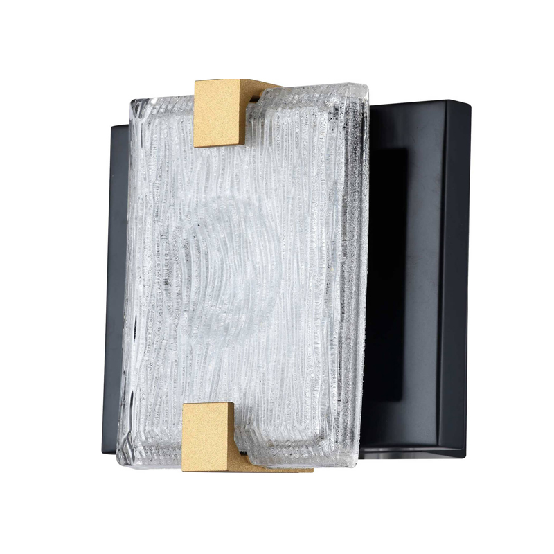 Бра Rectangular Glass Plafon Черный матовый Прозрачное Стекло Бра Rectangular Glass Plafon Черный матовый Прозрачное Стекло в Кирове | Loft Concept