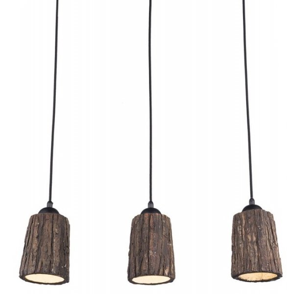 Люстра Wood Log Pendant 3 Коричневый Люстра Wood Log Pendant 3 Коричневый в Кирове | Loft Concept