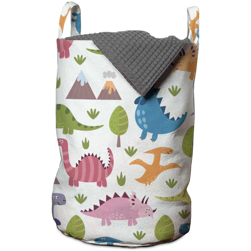 Корзина Colored Dinosaurs Basket Мульти Белый Корзина Colored Dinosaurs Basket Мульти Белый в Кирове | Loft Concept