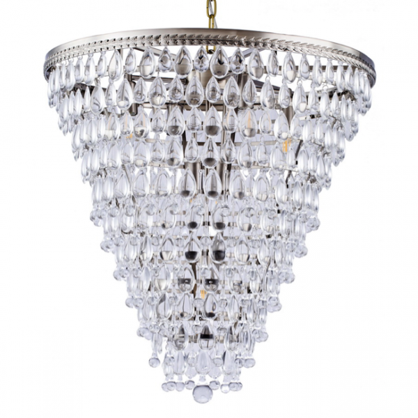 Люстра Clarissa Glass Drop Pendant 61 Nickel Хром Люстра Clarissa Glass Drop Pendant 61 Nickel Хром в Кирове | Loft Concept