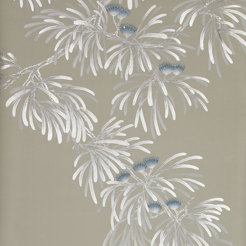 Обои ручная роспись Silk Tree Special Colourway on Pale Grey dyed silk Обои ручная роспись Silk Tree Special Colourway on Pale Grey dyed silk в Кирове | Loft Concept