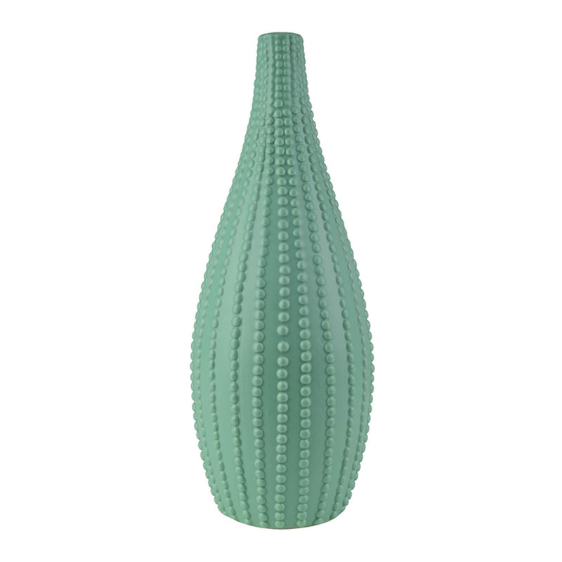 Ваза Ribbed Vase Narrow Throat turquoise 38 Бирюзовый Ваза Ribbed Vase Narrow Throat turquoise 38 Бирюзовый в Кирове | Loft Concept