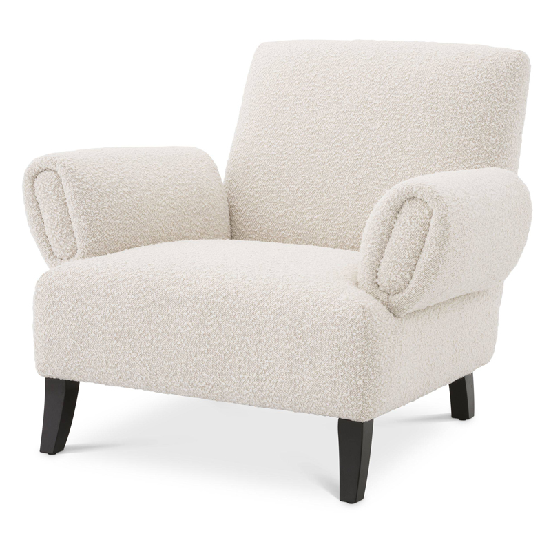 Кресло Eichholtz Chair Fausto Кремовый Черный Кресло Eichholtz Chair Fausto Кремовый Черный в Кирове | Loft Concept