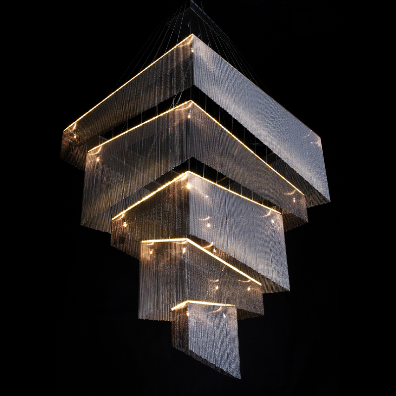 Люстра Серебряные цепочки Willowlamp Geometric Storm Silver Серебряный Люстра Серебряные цепочки Willowlamp Geometric Storm Silver Серебряный в Кирове | Loft Concept