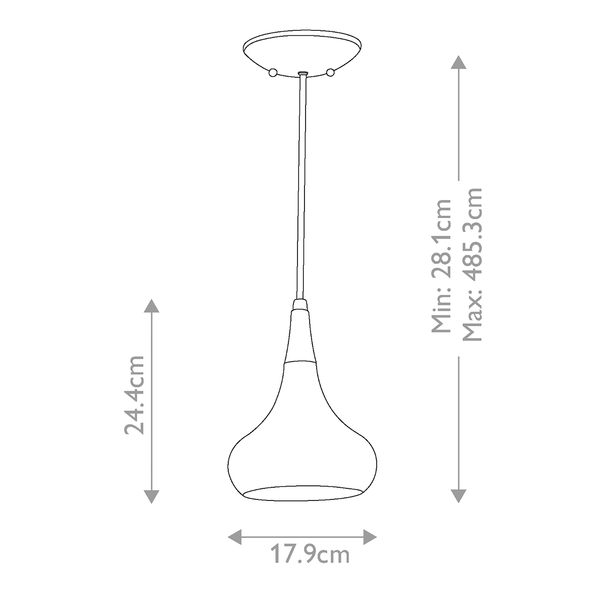  Подвесной светильник с каплевидным плафоном темного цвета Feiss в Кирове