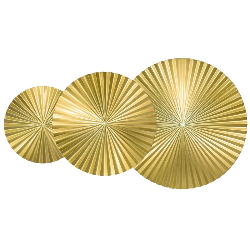 Арт-объект Apollo Gold Wall Plaque Disc 3 Золотой Арт-объект Apollo Gold Wall Plaque Disc 3 Золотой в Кирове | Loft Concept