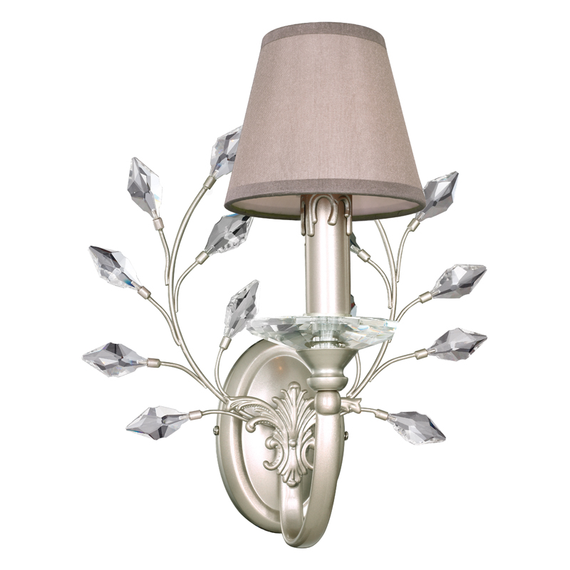 Бра Loretta Sconce grey Серый Прозрачный Белое золото винтаж Бра Loretta Sconce grey Серый Прозрачный Белое золото винтаж в Кирове | Loft Concept