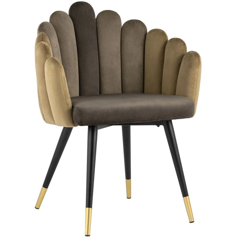 Стул Camellia Chair Коричневый Велюр Коричневый Черный Стул Camellia Chair Коричневый Велюр Коричневый Черный в Кирове | Loft Concept