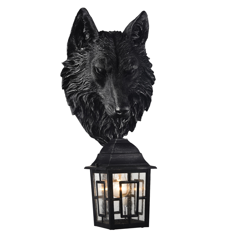 Уличный светильник Wolf Lantern Винтажный черный Прозрачное Стекло Уличный светильник Wolf Lantern Винтажный черный Прозрачное Стекло в Кирове | Loft Concept
