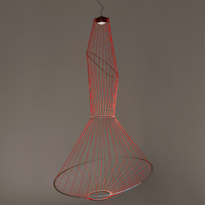 Люстра Light Threads Object Lighting Красный Черный Люстра Light Threads Object Lighting Красный Черный в Кирове | Loft Concept