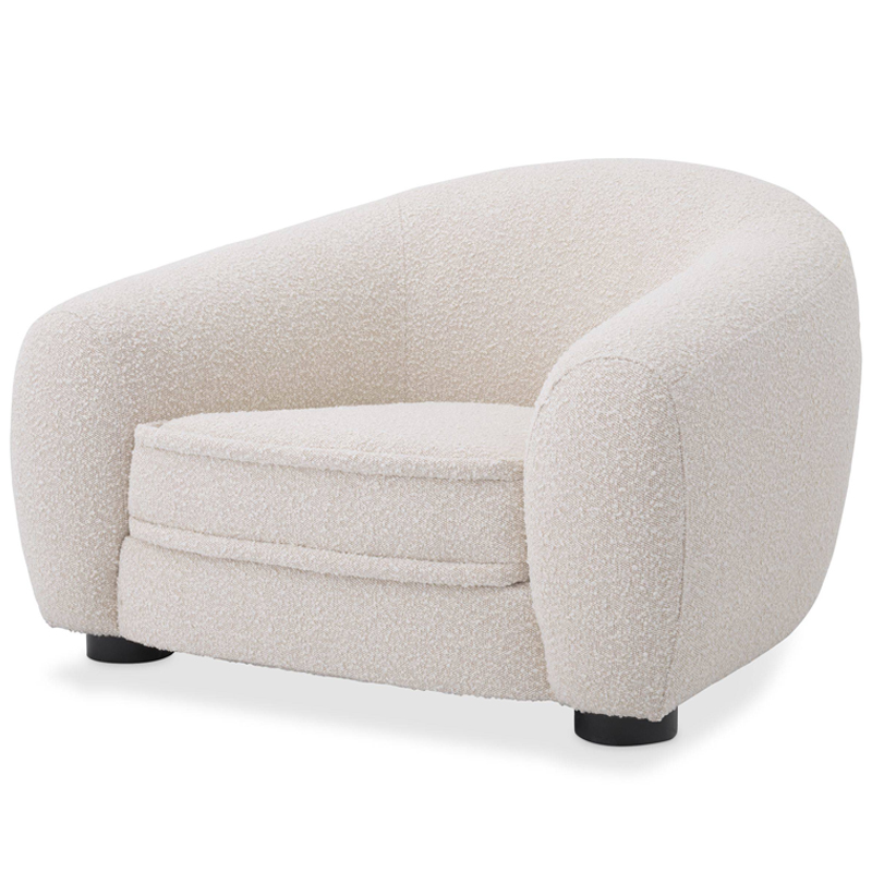 Кресло Eichholtz Chair Freud Boucle cream Кремовый Черный Кресло Eichholtz Chair Freud Boucle cream Кремовый Черный в Кирове | Loft Concept