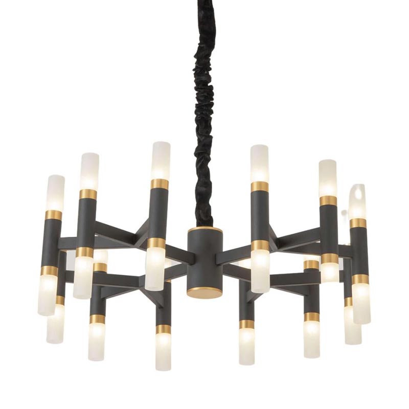 Люстра Beltram Chandelier round Белый Черный Люстра Beltram Chandelier round Белый Черный в Кирове | Loft Concept