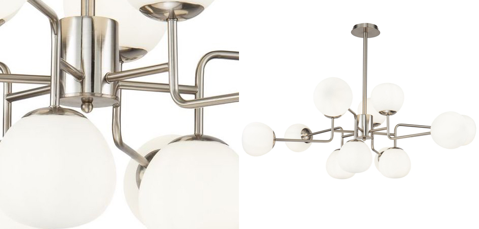 Люстра Tiepolo Ball Chandelier Nickel 12 Люстра Tiepolo Ball Chandelier Nickel 12 - Loft-Concept в Кирове