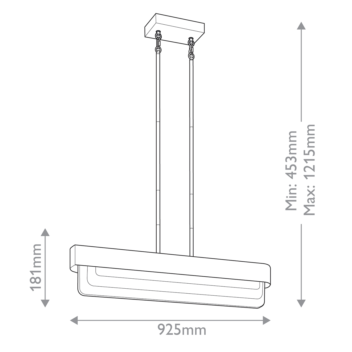 Люстра подвесная прямоугольная цвета латунь Kichler в Кирове