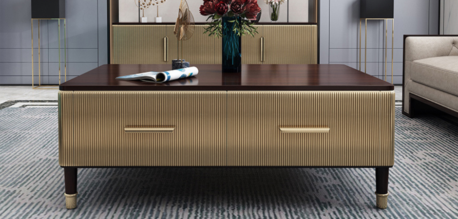 Birmingham Textured Coffee Table Gold Birmingham Textured Coffee Table Gold - Loft-Concept в Кирове