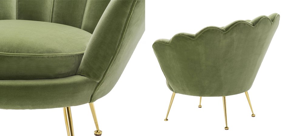 Кресло Eichholtz Chair Trapezium Light Green - фото №1