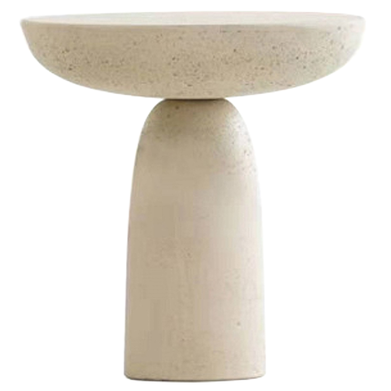 Приставной стол Tori Trawertine Side Table M Бежевый Приставной стол Tori Trawertine Side Table M Бежевый в Кирове | Loft Concept