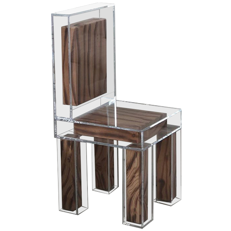 Стул Transparent Wood Chair Прозрачный Коричневый в Кирове | Loft Concept 