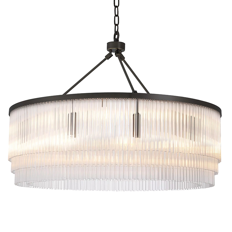 Люстра Eichholtz Chandelier Hector L Bronze Прозрачное Стекло Черный Темная бронза Люстра Eichholtz Chandelier Hector L Bronze Прозрачное Стекло Черный Темная бронза в Кирове | Loft Concept
