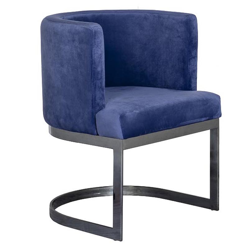 Стул Disalia Chair blue Темно-синий Темный хром Стул Disalia Chair blue Темно-синий Темный хром в Кирове | Loft Concept