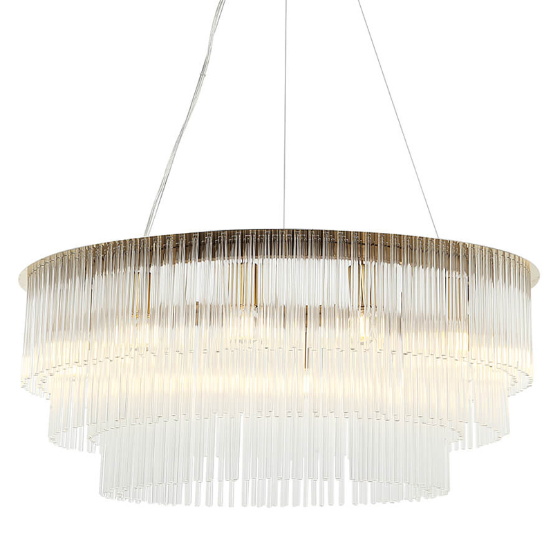 Люстра Harrison Chandelier gold 12 lamp Глянцевое золото Прозрачный Люстра Harrison Chandelier gold 12 lamp Глянцевое золото Прозрачный в Кирове | Loft Concept