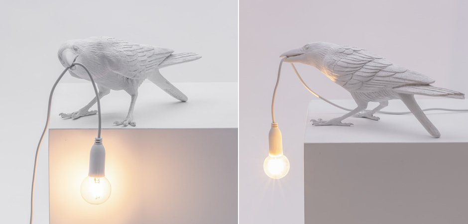 Настольная лампа Seletti Bird Lamp White Playing Настольная лампа Seletti Bird Lamp White Playing - Loft-Concept в Кирове
