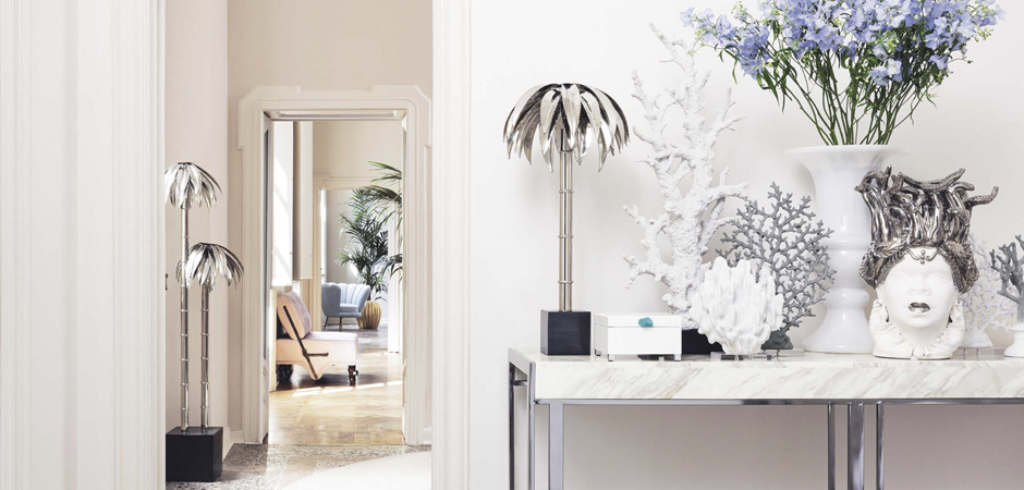 Настольная лампа TABLE LAMP PALMERY Silver Настольная лампа TABLE LAMP PALMERY Silver - Loft-Concept в Кирове