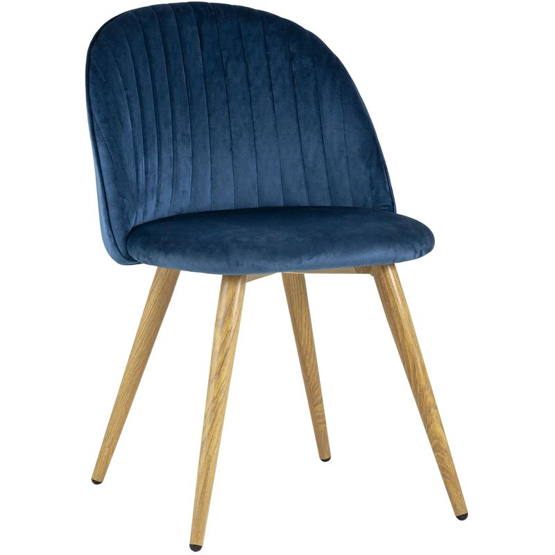 Стул Miruna Chair Синий Велюр Синий Древесина Стул Miruna Chair Синий Велюр Синий Древесина в Кирове | Loft Concept