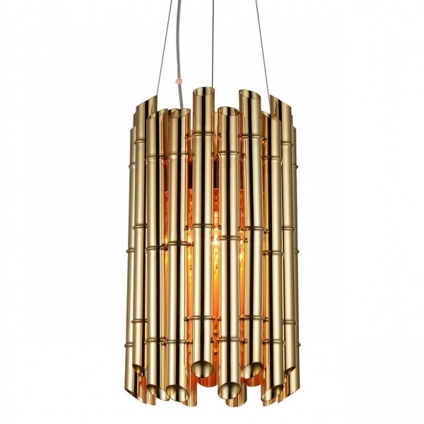 Люстра Golden Bamboo Pendant 6 Глянцевое золото Люстра Golden Bamboo Pendant 6 Глянцевое золото в Кирове | Loft Concept
