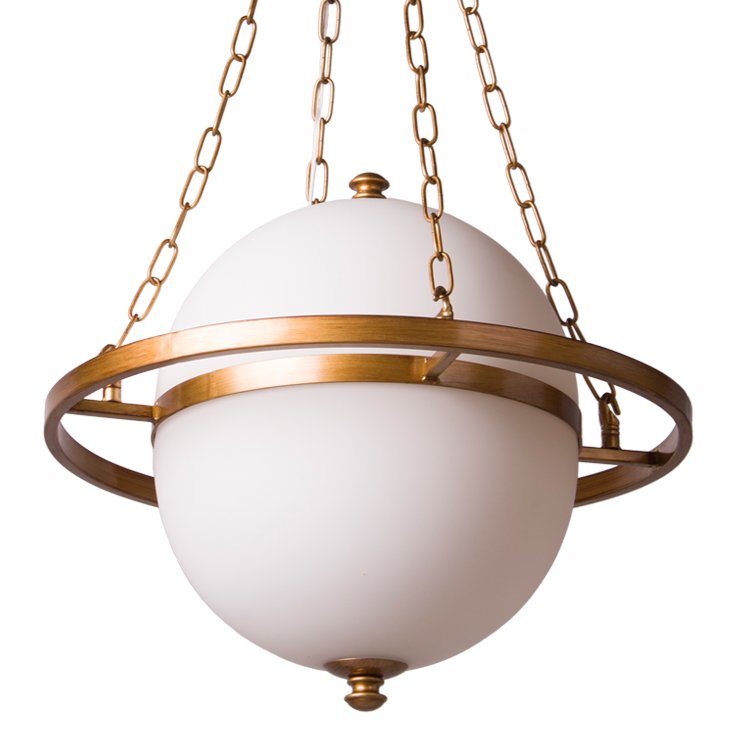Люстра Saturn Chandelier Золотой Молочный Люстра Saturn Chandelier Золотой Молочный в Кирове | Loft Concept