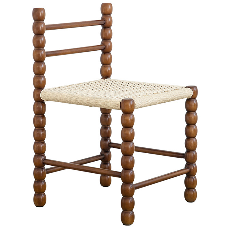 Стул French Corner Chair Brown Коричневый Бежевый Стул French Corner Chair Brown Коричневый Бежевый в Кирове | Loft Concept