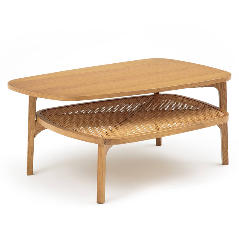 Кофейный стол Morten Wicker Coffee Table Светлый дуб Кофейный стол Morten Wicker Coffee Table Светлый дуб в Кирове | Loft Concept