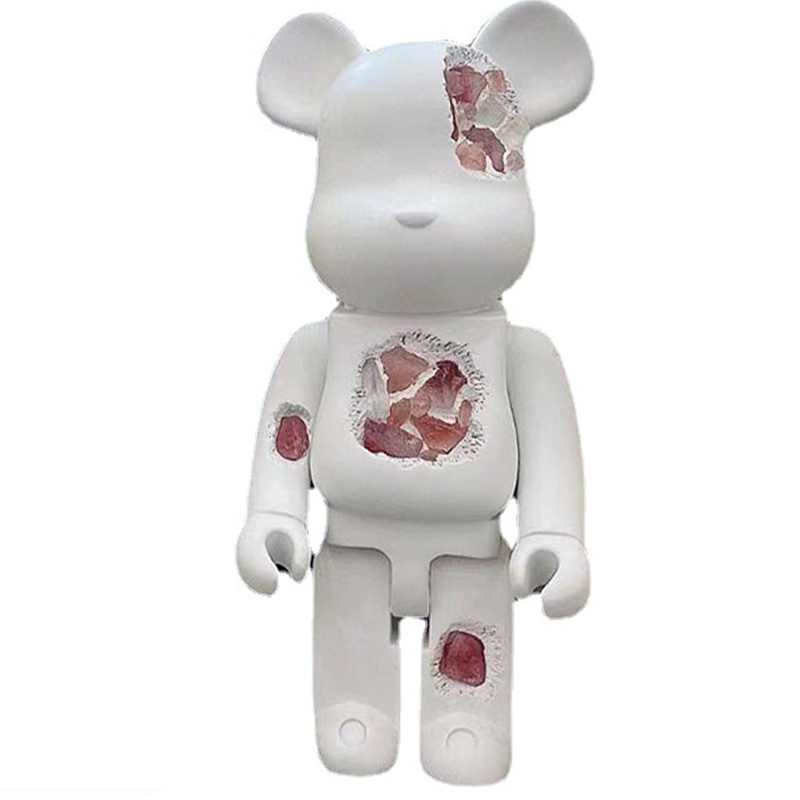 Статуэтка Bearbrick Pink Crystal Белый Розовый пастельный Статуэтка Bearbrick Pink Crystal Белый Розовый пастельный в Кирове | Loft Concept
