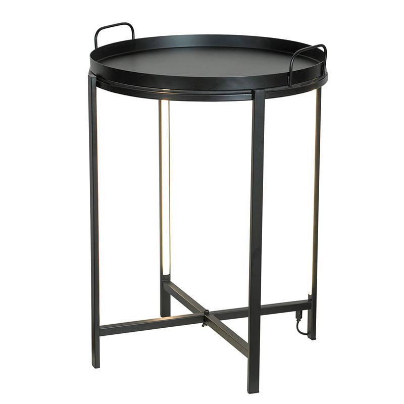 Приставной стол Nagib Side Table Black LED Черный Приставной стол Nagib Side Table Black LED Черный в Кирове | Loft Concept