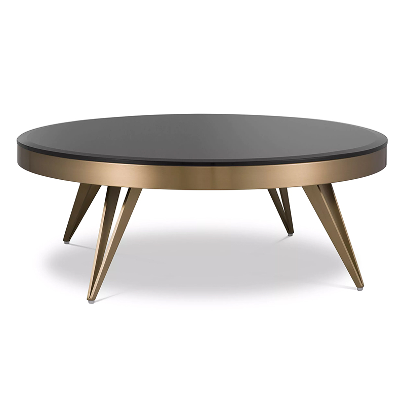 Кофейный стол Eichholtz Coffee Table Rocco Латунь Черный в Кирове | Loft Concept 