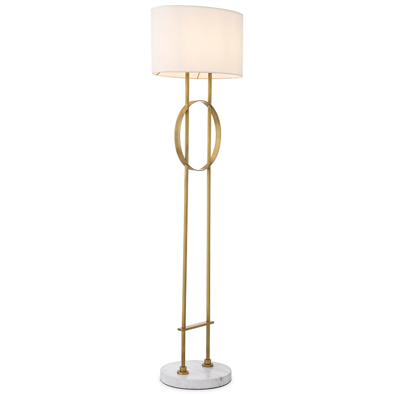Торшер Eichholtz Floor Lamp Kaiser Латунь Белый Мрамор Bianco Белый Торшер Eichholtz Floor Lamp Kaiser Латунь Белый Мрамор Bianco Белый в Кирове | Loft Concept