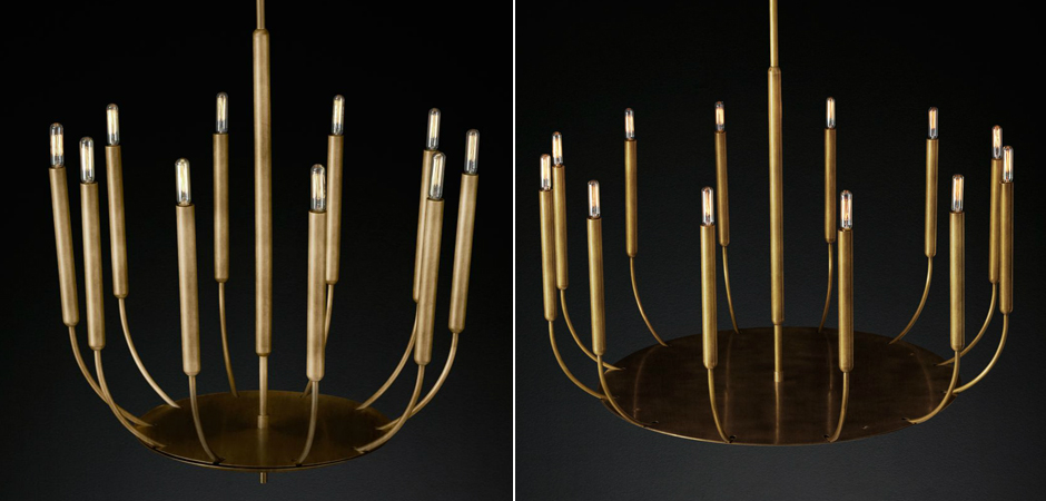 Люстра RH Quenouilles Round Chandelier brass Люстра RH Quenouilles Round Chandelier brass - Loft-Concept в Кирове