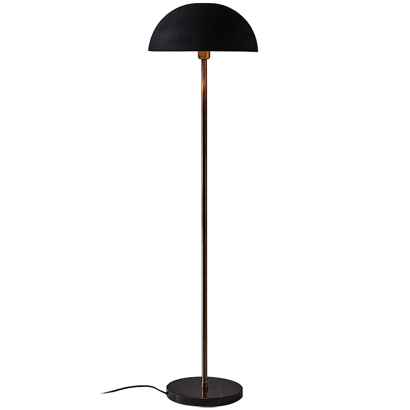 Торшер Riverside Floor Lamp Black Черный Черный Мрамор Nero Латунь Торшер Riverside Floor Lamp Black Черный Черный Мрамор Nero Латунь в Кирове | Loft Concept