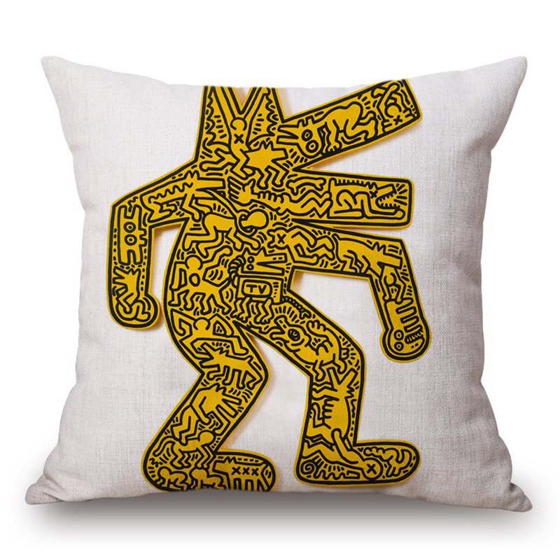 Подушка Keith Haring 14 Мульти Подушка Keith Haring 14 Мульти в Кирове | Loft Concept