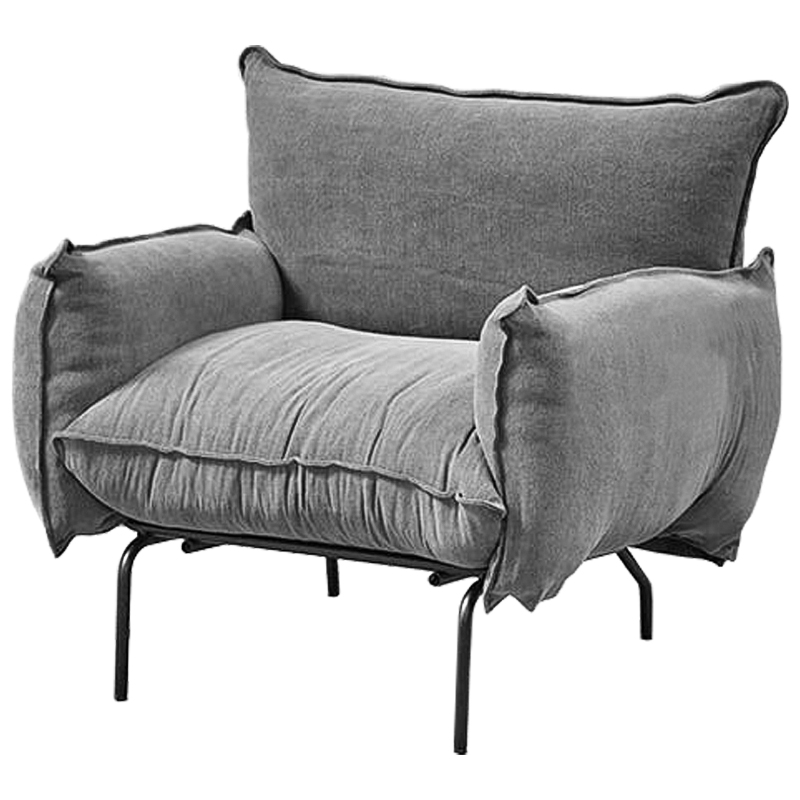 Кресло Elsa Armchair Gray Серый Черный Кресло Elsa Armchair Gray Серый Черный в Кирове | Loft Concept