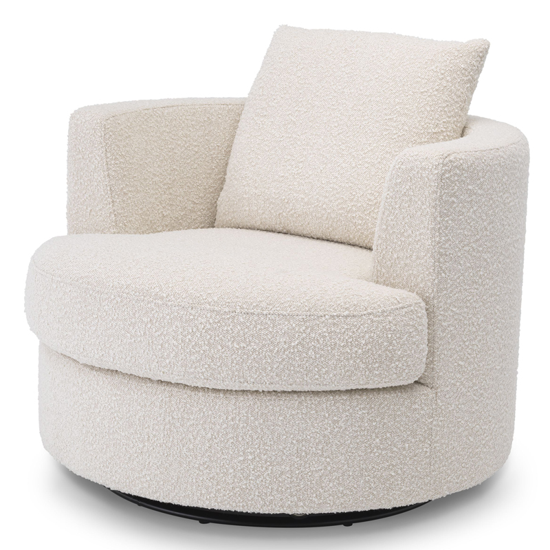 Кресло Eichholtz Swivel Chair Felix Кремовый Черный Кресло Eichholtz Swivel Chair Felix Кремовый Черный в Кирове | Loft Concept