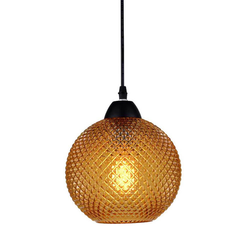 Подвесной светильник Crystal Galaxy Ball amber glass Черный Янтарь (Amber) Подвесной светильник Crystal Galaxy Ball amber glass Черный Янтарь (Amber) в Кирове | Loft Concept