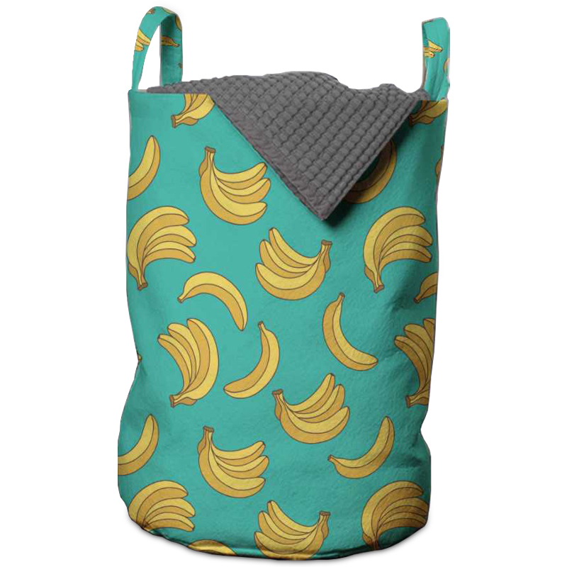 Корзина Bananas Pattern Basket Бирюзовый Желтый Корзина Bananas Pattern Basket Бирюзовый Желтый в Кирове | Loft Concept