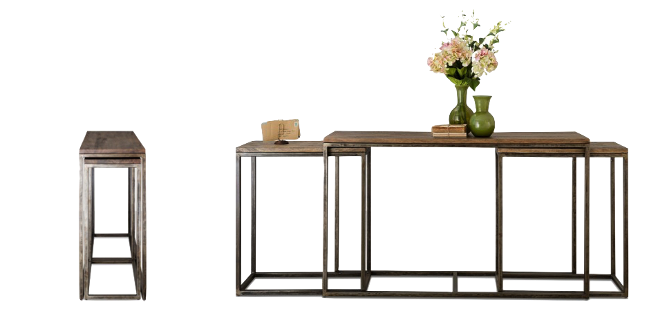 Консоль Industrial Metal Rust Triple Console Table Консоль Industrial Metal Rust Triple Console Table - Loft-Concept в Кирове