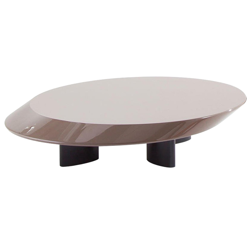 Кофейный стол Ellipse Grey Glossy Coffee Table Серый Черный Кофейный стол Ellipse Grey Glossy Coffee Table Серый Черный в Кирове | Loft Concept