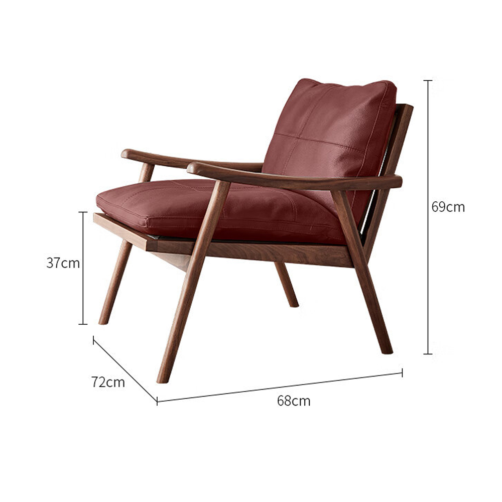 Кресло c каркасом из массива дерева и мягкой кожаной обивкой Walnut Armchair Кресло c каркасом из массива дерева и мягкой кожаной обивкой Walnut Armchair в Кирове
