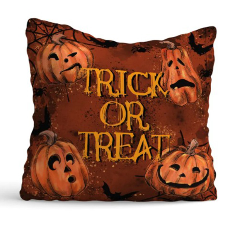 Подушка Halloween Trick or Treat Черный Оранжевый Подушка Halloween Trick or Treat Черный Оранжевый в Кирове | Loft Concept