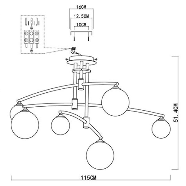 Люстра Glendon Chandelier 6 Balls Люстра Glendon Chandelier 6 Balls в Кирове