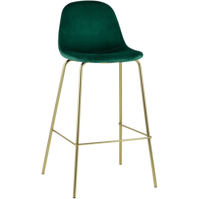 Барный Стул Archie Chair Зеленый Велюр Зеленый Золотой Барный Стул Archie Chair Зеленый Велюр Зеленый Золотой в Кирове | Loft Concept