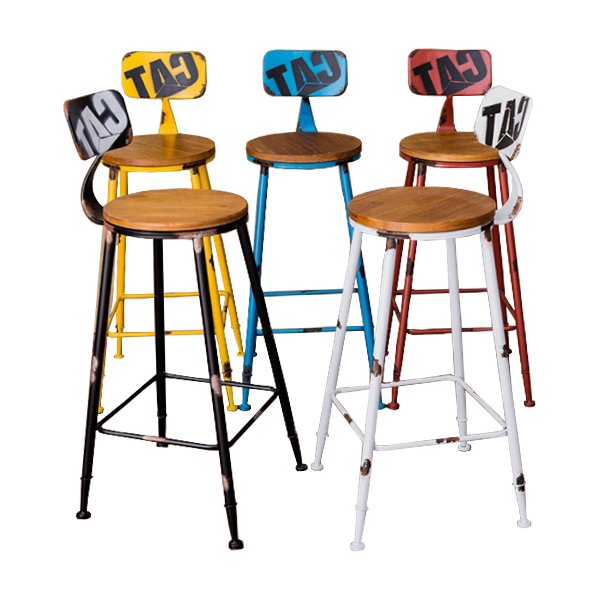 Барный стул Craft Bar Stool Желтый Красный Синий Черный Барный стул Craft Bar Stool Желтый Красный Синий Черный в Кирове | Loft Concept